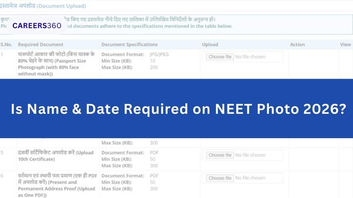 Is Name & Date Required on NEET Photo 2026?